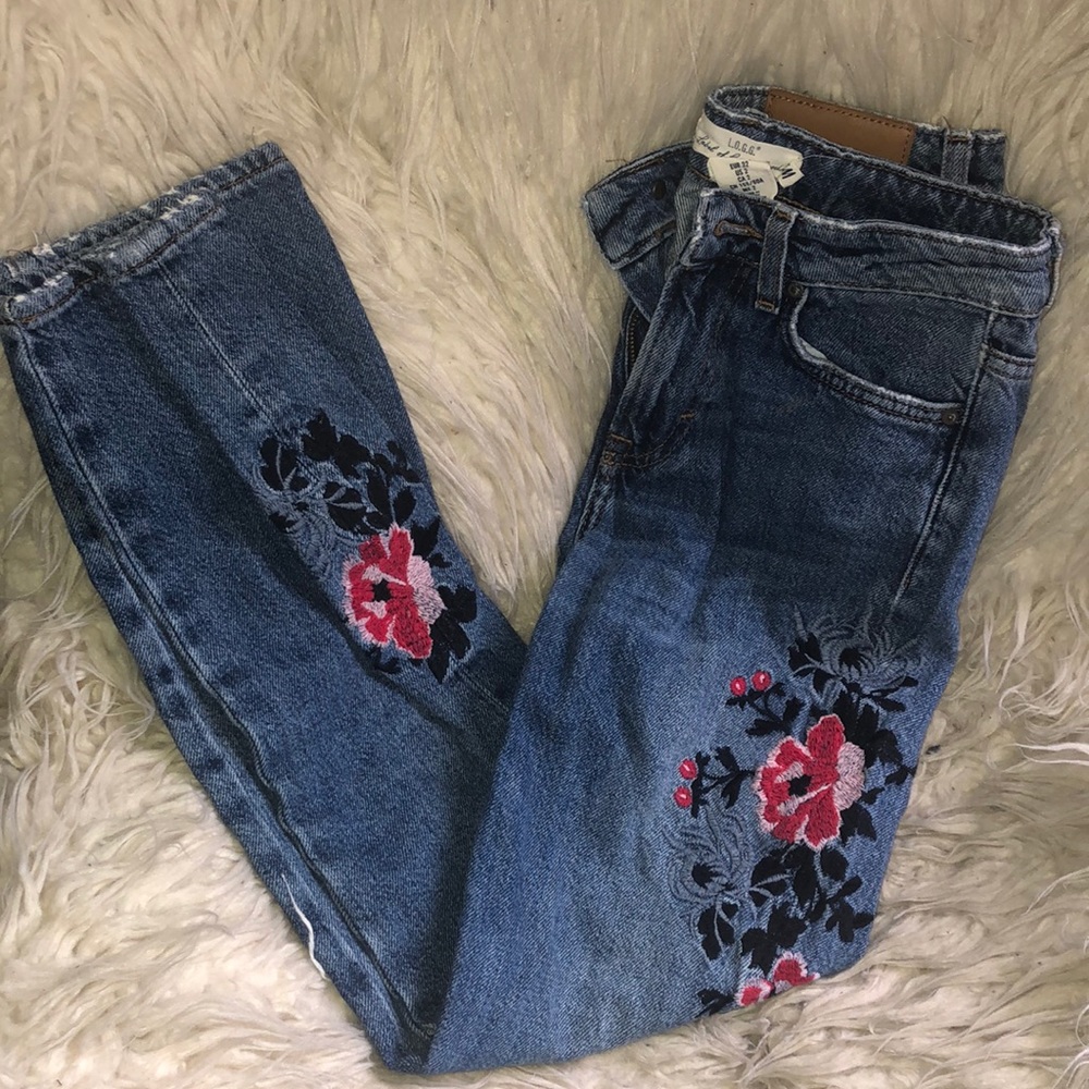 Floral jeans